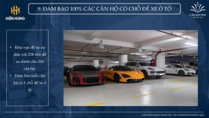 Hầm đỗ xe đảm bảo tối thiểu 1 căn hộ/1 chỗ đỗ oto Celestine Hồ Tây